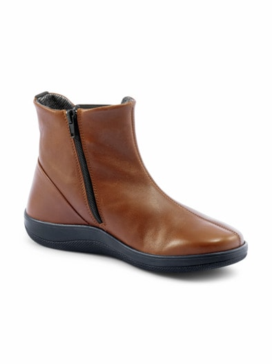 Naturform-Bootie Cognac