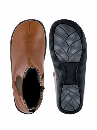 Naturform-Bootie Cognac