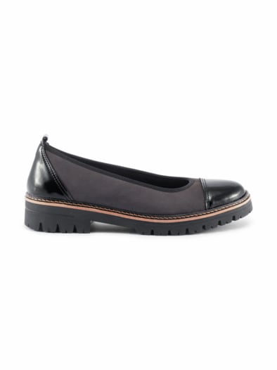 Hallux-Ballerina Schrittsicher Grau-Schwarz