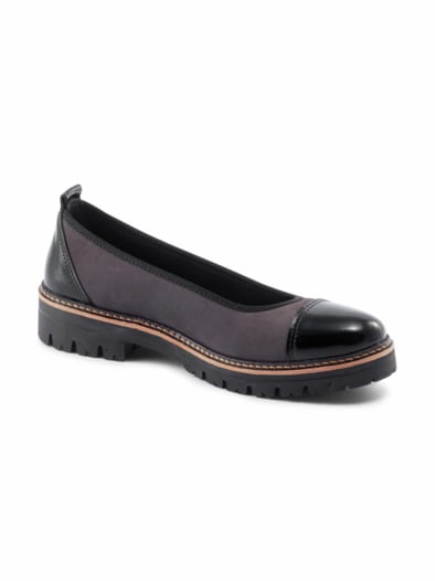 Hallux-Ballerina Schrittsicher Grau-Schwarz