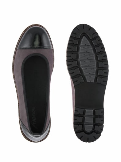 Hallux-Ballerina Schrittsicher Grau-Schwarz
