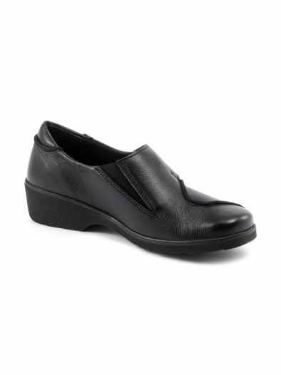 Komfort-Klettslipper Schrittfedernd Schwarz