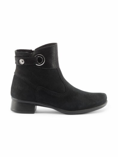 Hallux-Komfort-Stiefelette Schwarz
