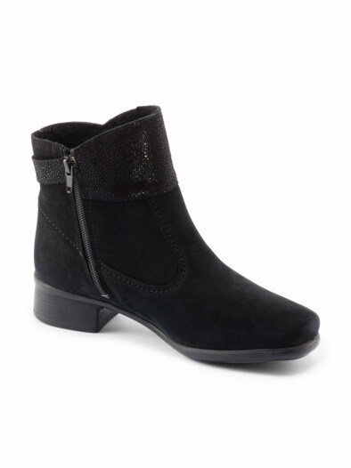 Hallux-Komfort-Stiefelette Schwarz