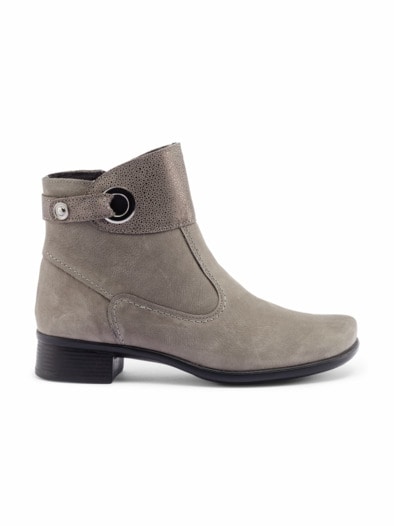 Hallux-Komfort-Stiefelette Taupe