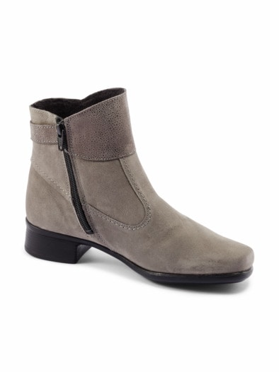 Hallux-Komfort-Stiefelette Taupe