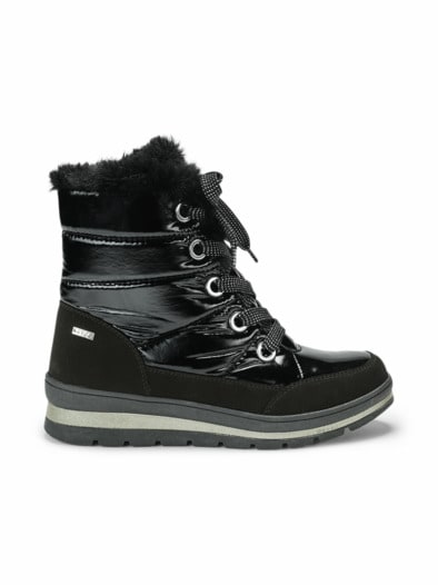 Aquastop-Stiefelette Teddyfutter Schwarz