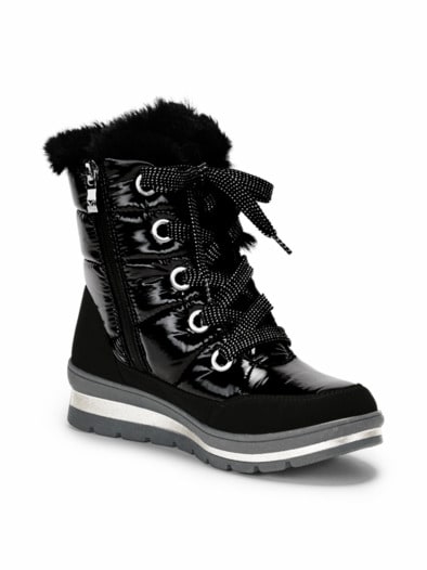 Aquastop-Stiefelette Teddyfutter Schwarz