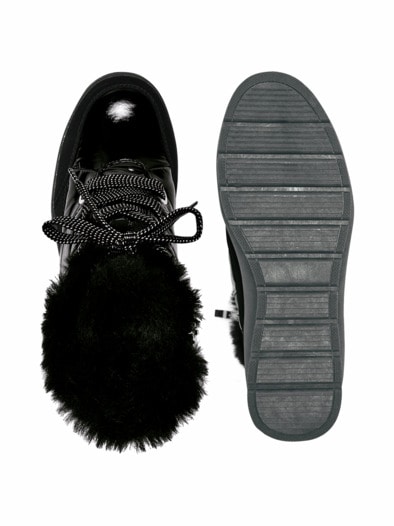 Aquastop-Stiefelette Teddyfutter Schwarz