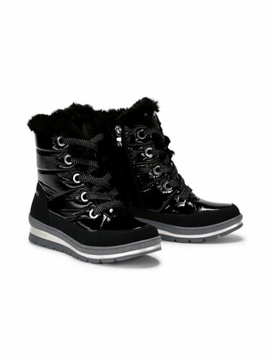 Aquastop-Stiefelette Teddyfutter Schwarz