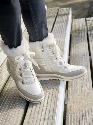 Aquastop-Stiefelette Teddyfutter Beige
