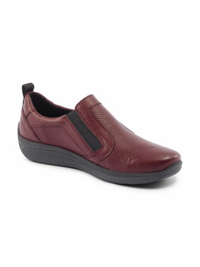 Hirschleder-Slipper Komfort Bordeaux