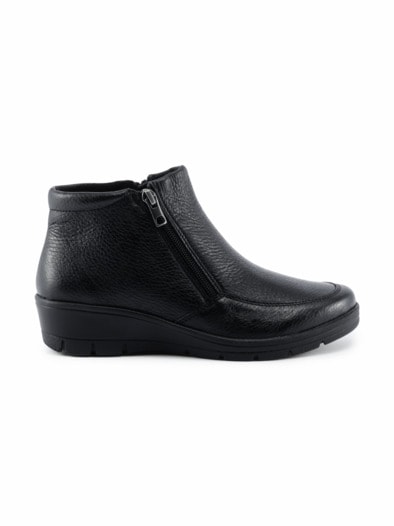 Hallux-Hirschleder Bootie Thermo Schwarz