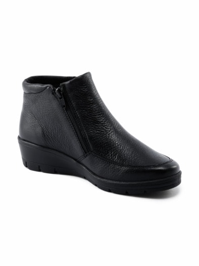 Hallux-Hirschleder Bootie Thermo Schwarz