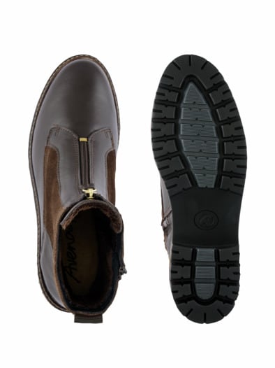 Hallux-Stiefelette Kuschelwarm Braun
