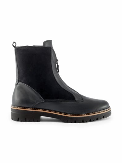 Hallux-Stiefelette Kuschelwarm Schwarz