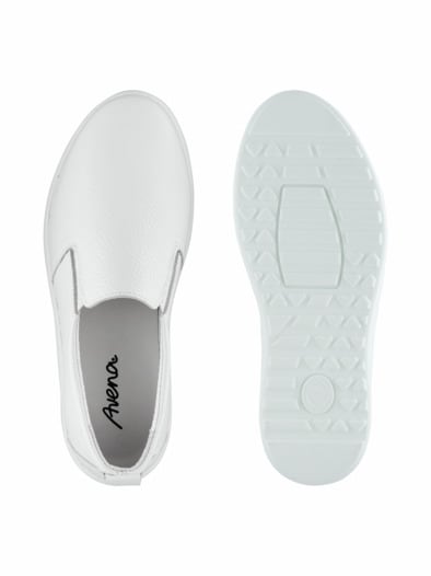 Hallux-Hirschleder Slipper Komfort Weiß