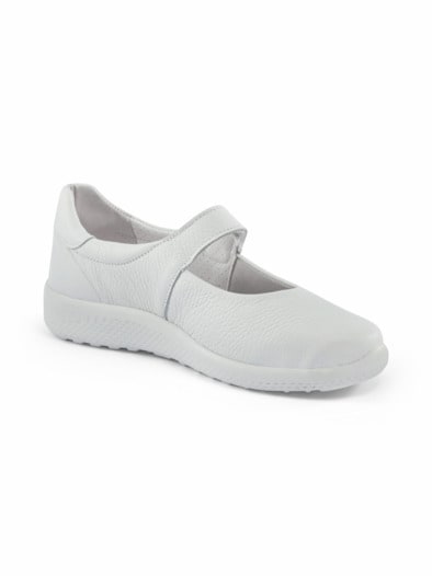 Hallux-Hirschleder BallerinaKomfort Weiß