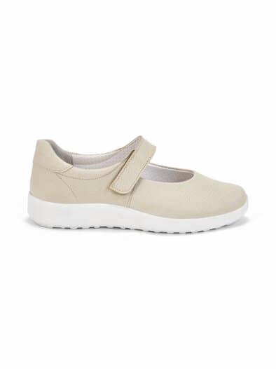 Hallux-Hirschleder BallerinaKomfort Beige