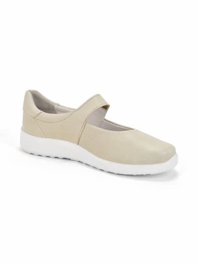 Hallux-Hirschleder BallerinaKomfort Beige