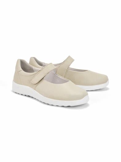 Hallux-Hirschleder BallerinaKomfort Beige