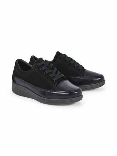 Edel-Schnürer sportiv Chic Schwarz