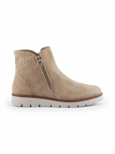Hallux-Bootie Doppelreißverschluss Beige