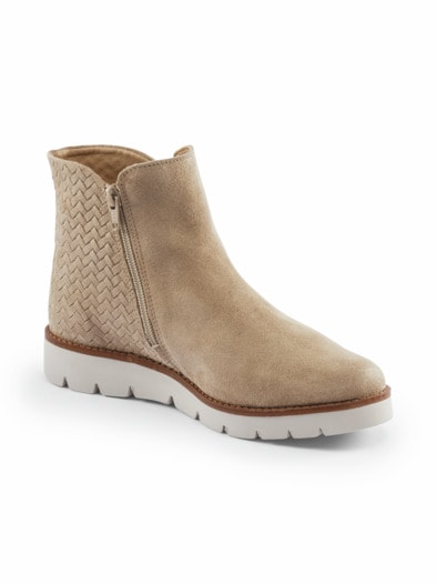 Hallux-Bootie Doppelreißverschluss Beige