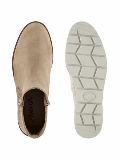 Hallux-Bootie Doppelreißverschluss Beige