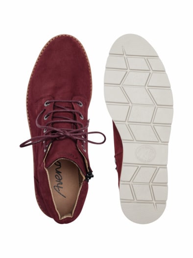 Hallux-Reißverschluss-Bootie Bordeaux