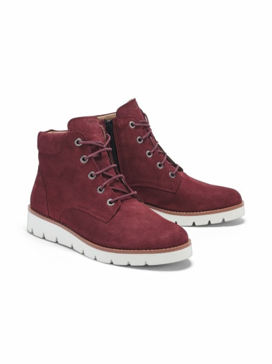 Hallux-Reißverschluss-Bootie Bordeaux