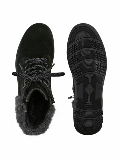 Hallux-Stiefelette Kuschelwarm Schwarz