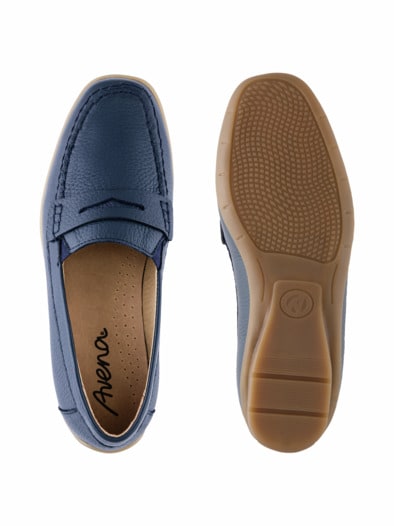 Hirschleder-Slipper-Supersoft Blau