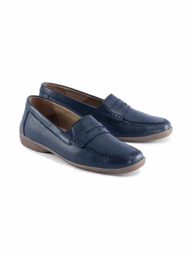 Hirschleder-Slipper-Supersoft Blau