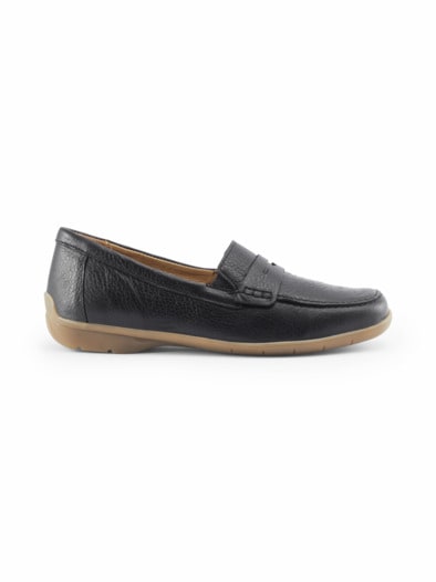 Hirschleder-Slipper-Supersoft Schwarz