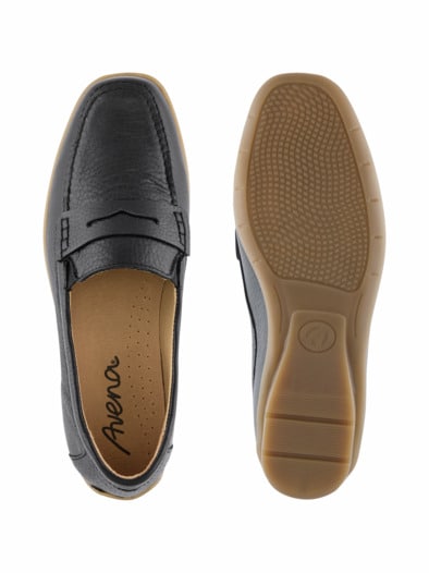 Hirschleder-Slipper-Supersoft Schwarz