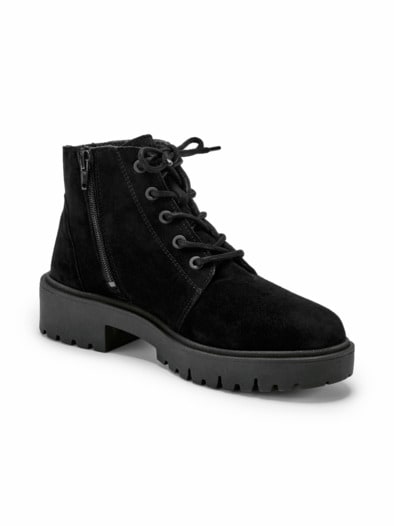 Hallux-Stiefelette Trittsicher Schwarz