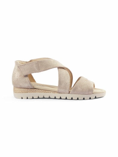 Hallux Sandalenschuh Beige Metallic