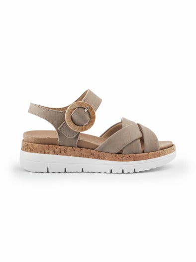 Hallux-Sandale Luftpolster Beige