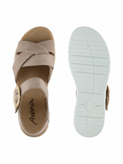 Hallux-Sandale Luftpolster Beige