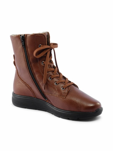 Hallux-Hirschleder Bootie Cognac
