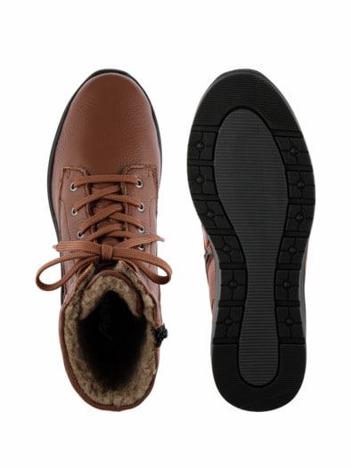 Hallux-Hirschleder Bootie Cognac
