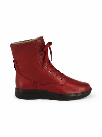 Hallux-Hirschleder Bootie Rot