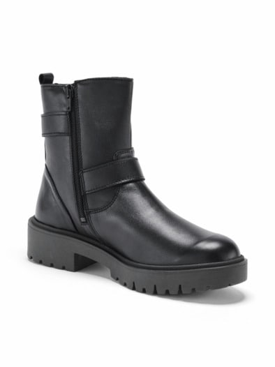 Hallux-Stiefelette Reißverschluss Schwarz