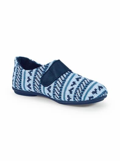 Varomed-Hallux-Klett-Pantolette Blau
