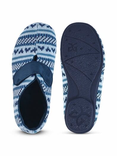 Varomed-Hallux-Klett-Pantolette Blau