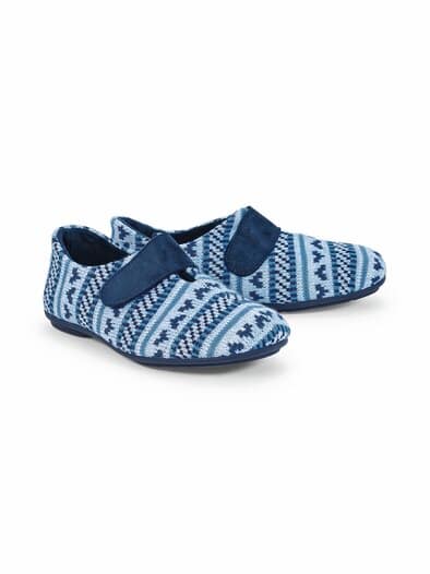 Varomed-Hallux-Klett-Pantolette Blau