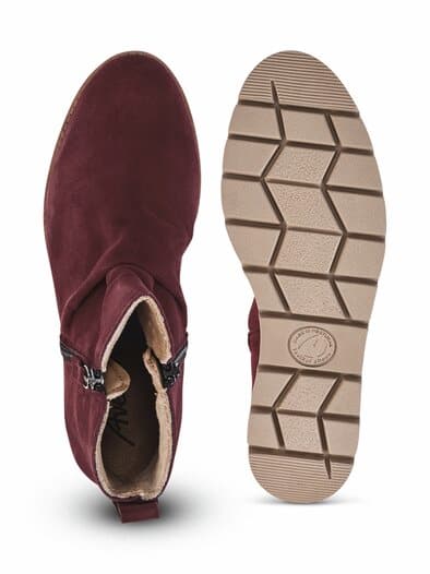 Hallux-Stiefelette Wohlfühlleicht Bordeaux