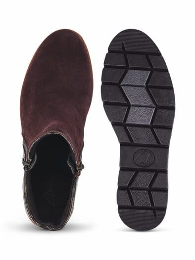 Hallux-Stiefelette Kroko Braun