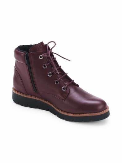 Hallux-Reißverschluss-Bootie Bordeaux